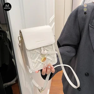 Minissimi New Style Customized Logo Bolsos Woven Sling Bags Phone Bag Crossbody Bag for Ladies