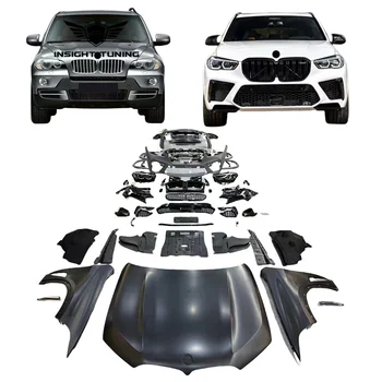 2006-2013 Old To New Car Bumpers Bodykit For Bmw X5 E70 Upgrade To X5M F95 2018-2022 Body Kit