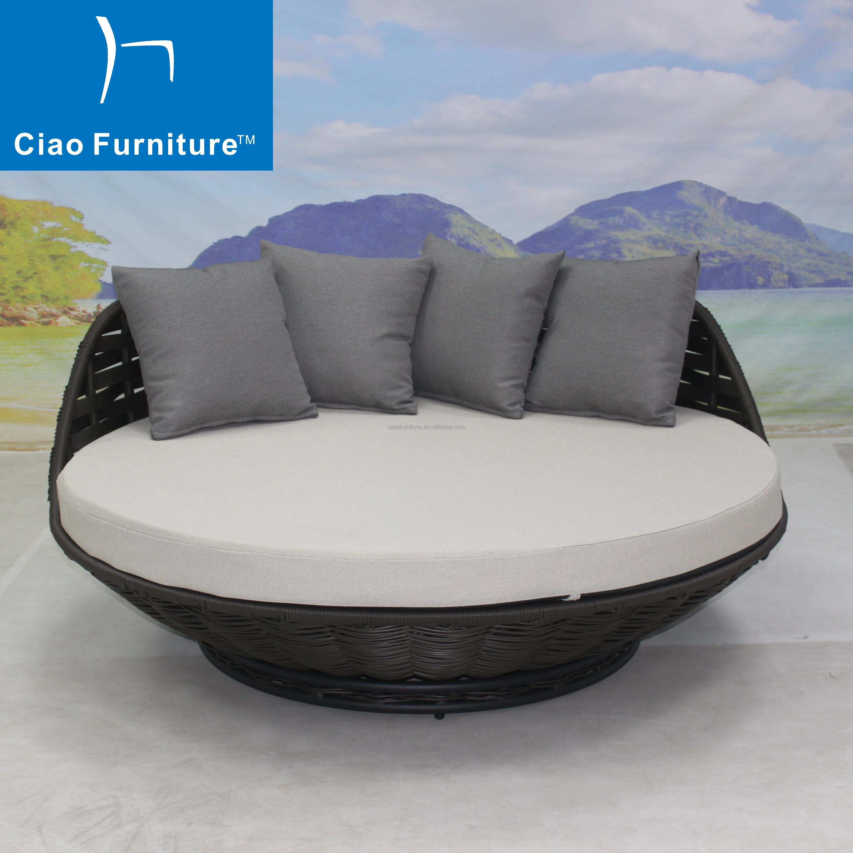 Girevole da esterno girevole letto rotondo girevole caldo da