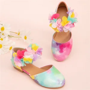 Girls' Colored Latin Dance Shoes Low-Heeled Soft-Soled Cha-Cha Dance Shoes Girls' Indoor Outdoor Tango Stage Performance Shoes