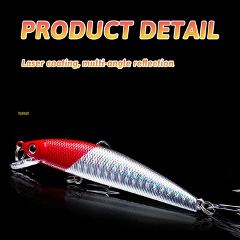LURE Manufacturer 7.5g Floating Minnow Lure Bait Jerk Bait Hard Bait Rattles Plastic Fishing Trolling Lure – Minnow – view 5