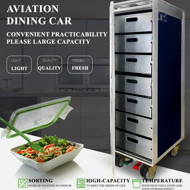 KAIRUN Aviation Inflight Waste Cart Waste Collection Cart Garbage Storage Trolley for Aircraft, Airline, Airplane, Aeroplane