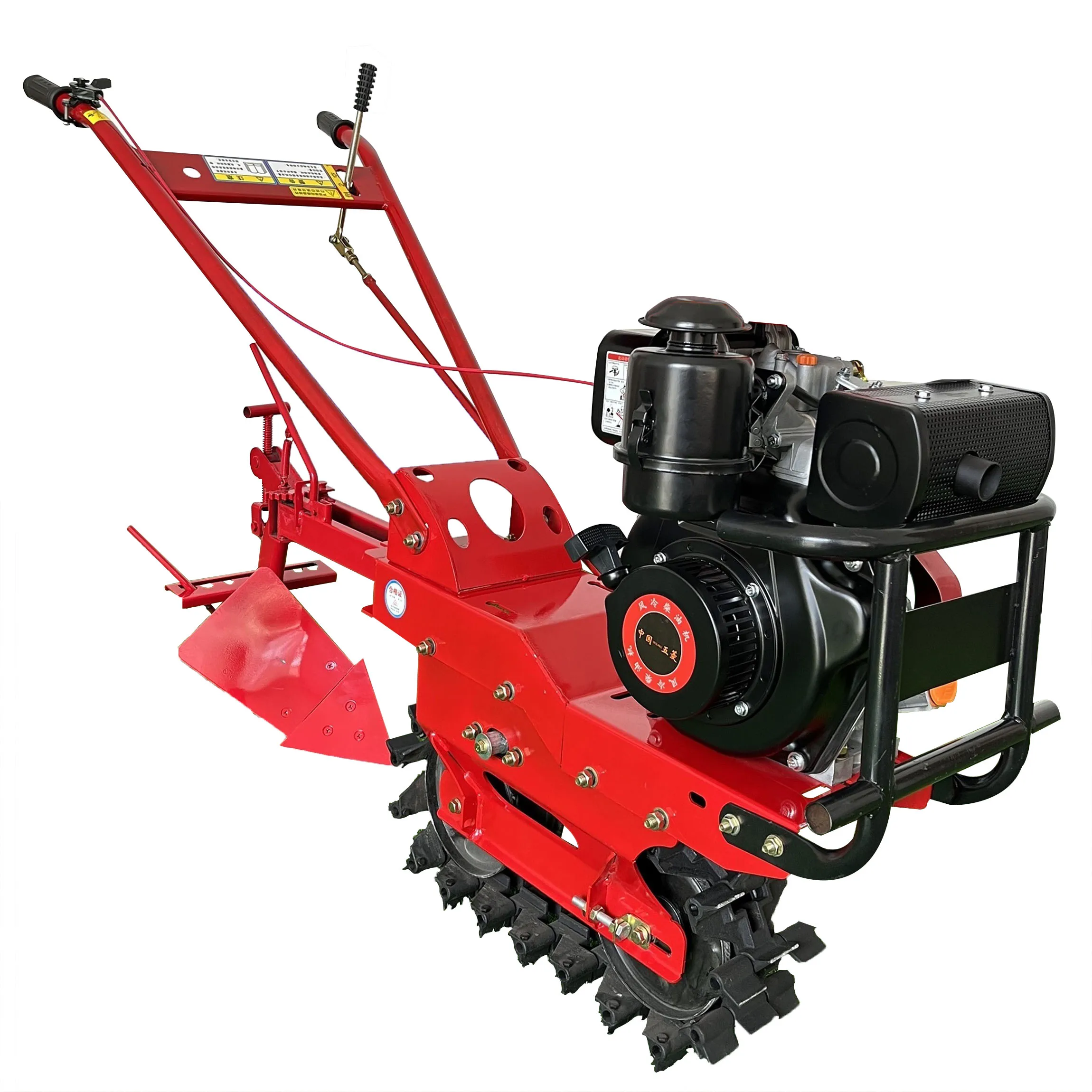 The Gasoline and Model of the Cultivator Are Equipped With Farm Tools ...