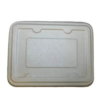 100% Compostable 4/5/6Compartment Bagasse Box Lids, Made from Eco-Friendly and Biodegradable Sugarcane Fibers