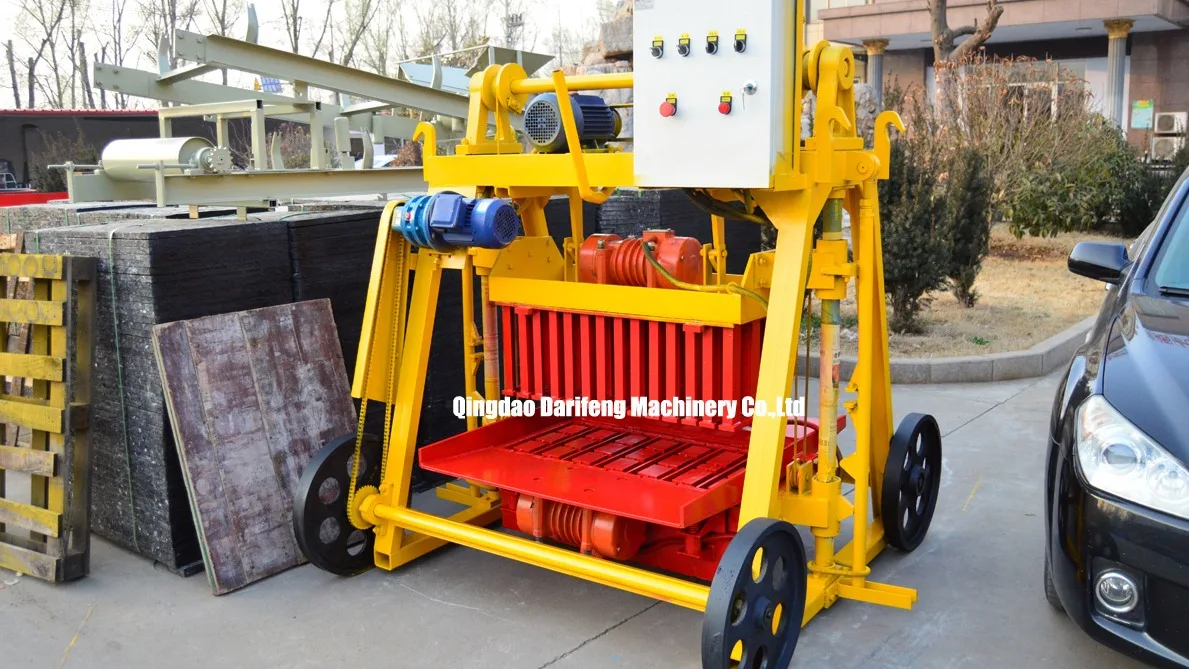 Qm4-45 Small Diesel Engine Portable Concrete Block Making Machine ...