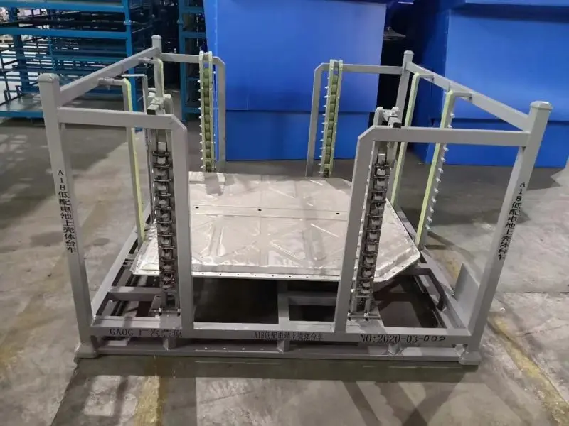 Customized Steel Material Handling Rack Storage Pallet Logistics Trolley Hood Storage Rack Caddy