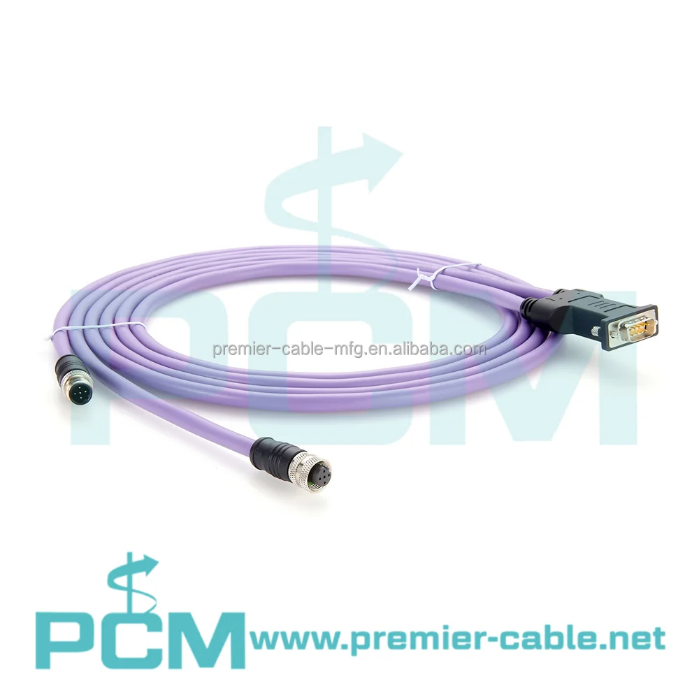 M12 to DB9 Bus Connector Profubus DP Bus Cable for S7-200 S7-300 S7-400 PLC details