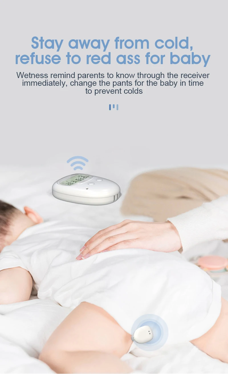 Iksbeauty Wireless Enuresis Baby Bed Wetting Alarm Deep Sleep Vibration Sound Wireless Bed