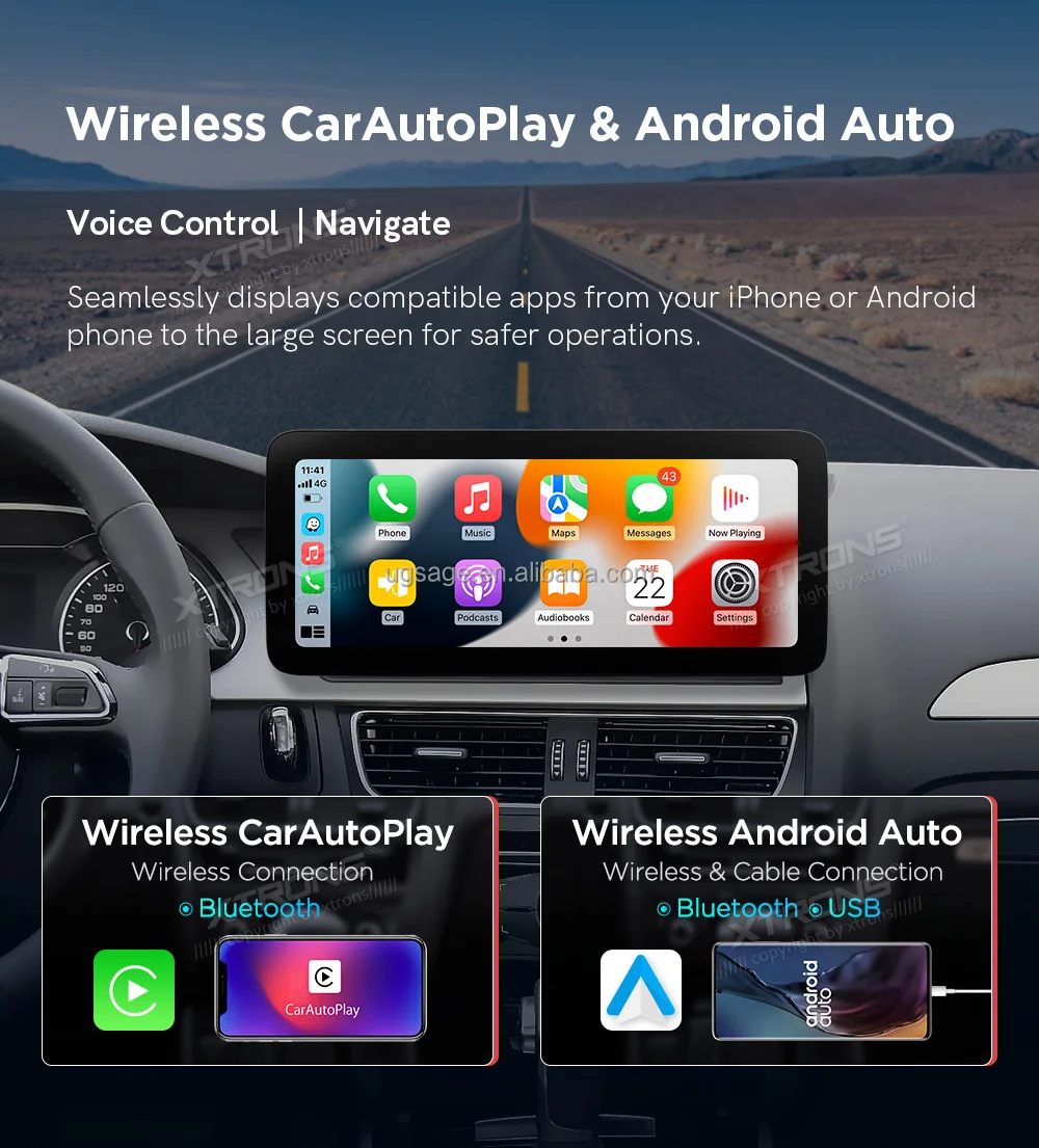 Xtrons 12.3" Car Screen For Audi A4 B8 S4 Rs4 A5 S5 Rs5 Android 12 8