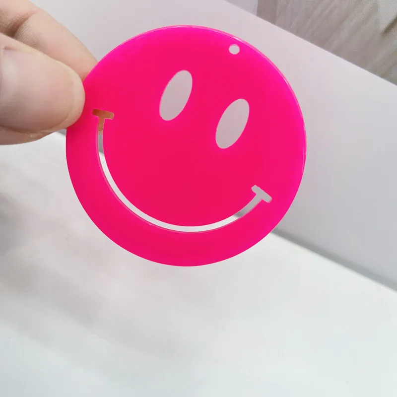 Color Smiling Face Acrylic Pendant Mobile Phone Case Key Chain