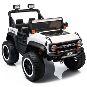 12V Four-Wheel Electric Drive Ride-On Car Toy for Boys Pedal Light Features Bluetooth Remote Control Forward Function Plastic