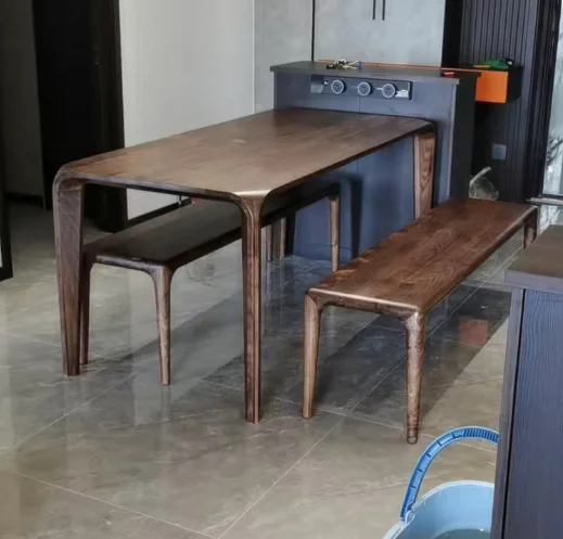 North American Black Walnut Dining Table New Chinese Simple Solid Wood ...