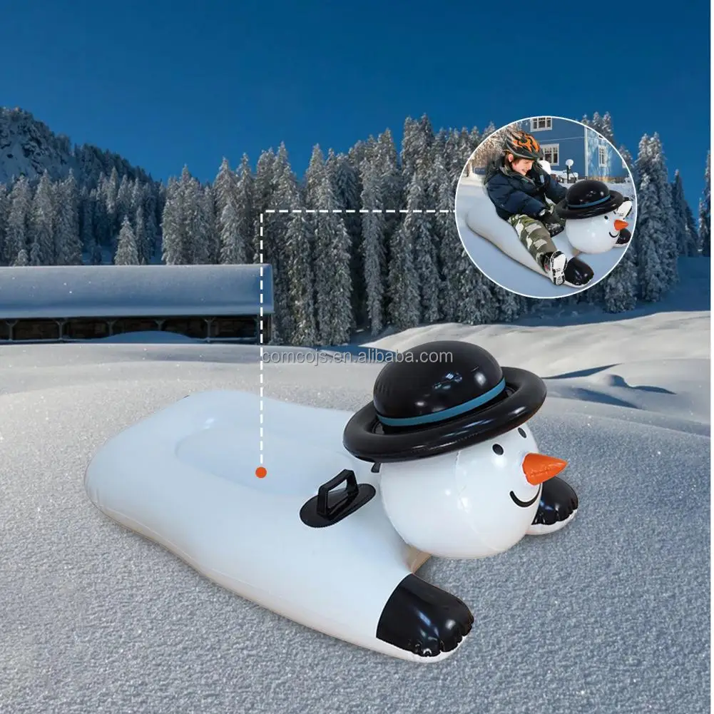 Snowman Pvc Custom PVC Snowman Shape Inflatable Snow Sled for Skiing Winter Outdoor ...