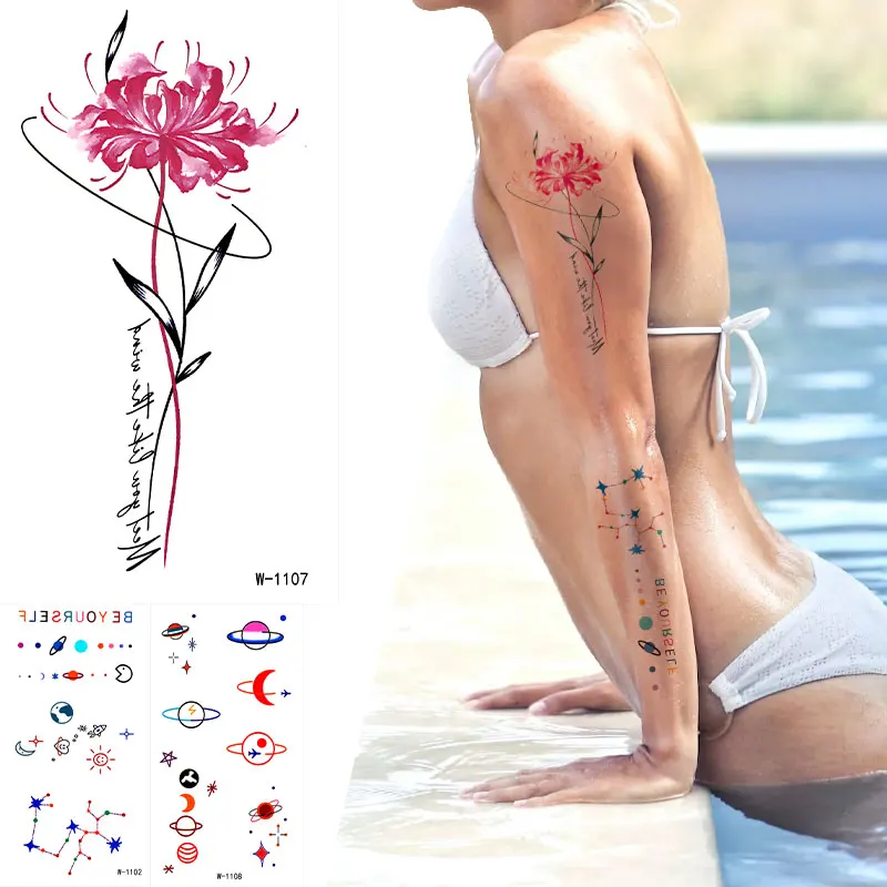 Tribal design rose Fashion tattoo sticker  Stock Illustration  49195189  PIXTA