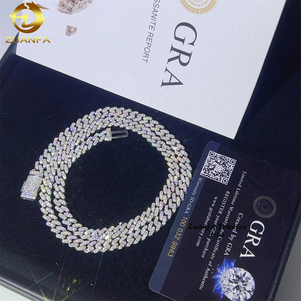 Wholesale Price White Gold One Row Stone Thin 6mm Chain