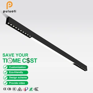 Modern 1200mm 45W White Black Grille Lamp Lighting Linear LED Spotlight Downlight Aluminum Body Surface Mounted for Indoor Use