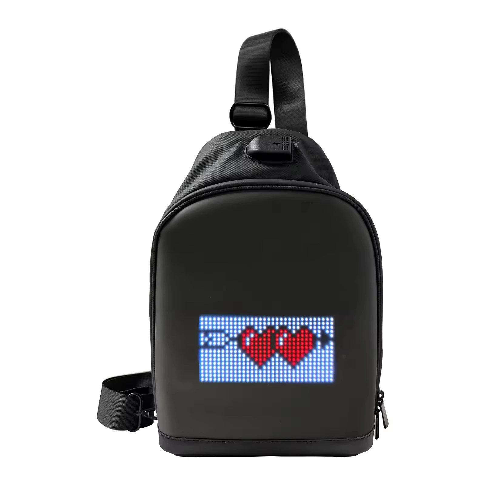 Chinese Manufacture APP DIY Dynamic LED Backpack Hot Sale Chest Sling Bag LED Display Newest Smart Travel Led Bag