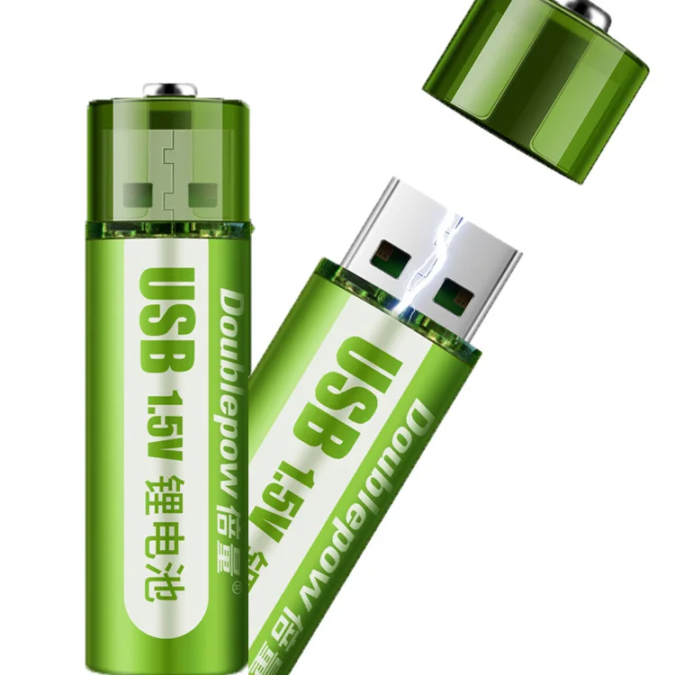Ensemble 4 Batteries Portables Rechargeables USB AA, Batterie USB 1800mwh  Type C Piles AA Rechargeables