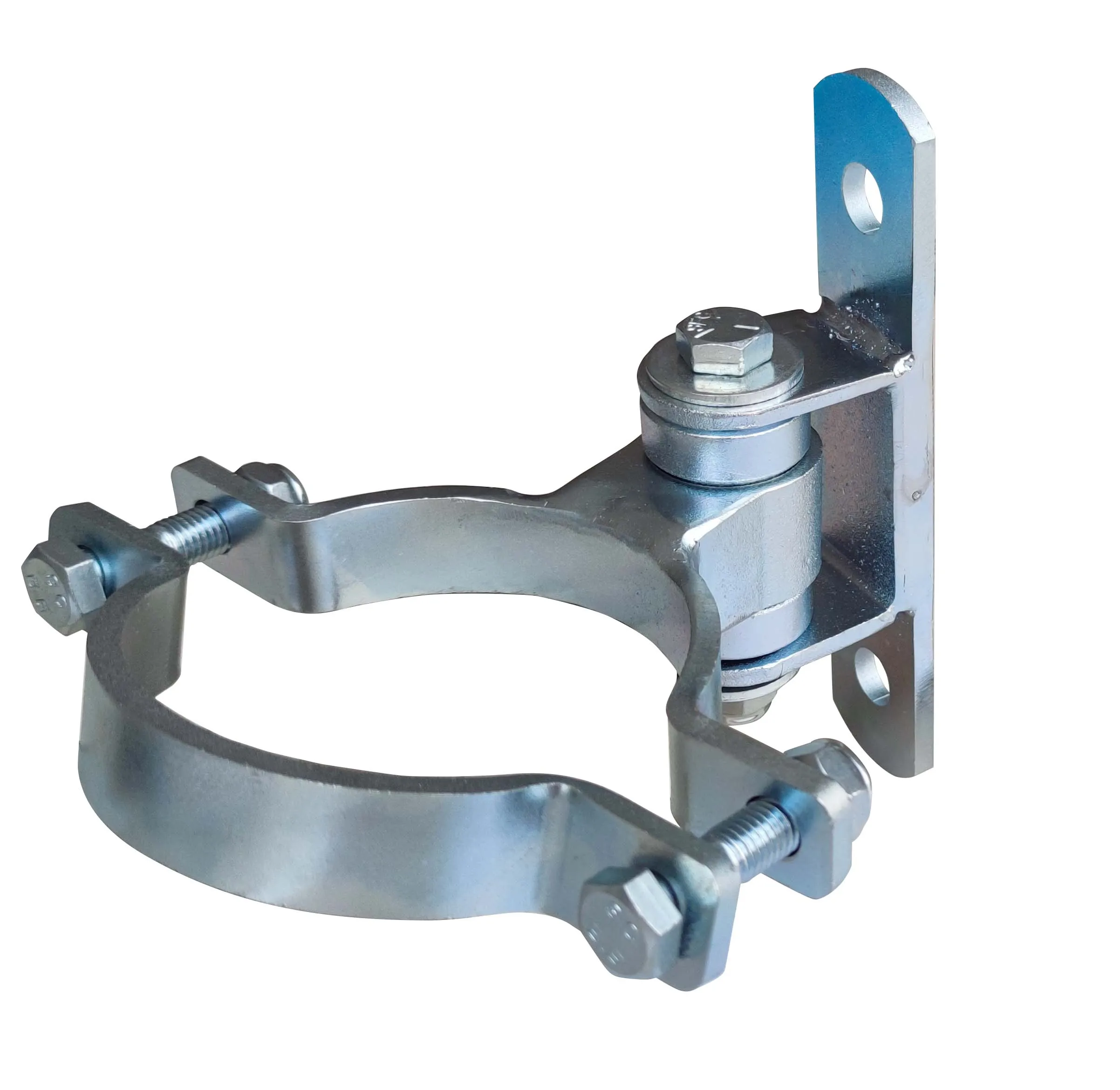 Silver Metal Chain Link Fence Post Hinge