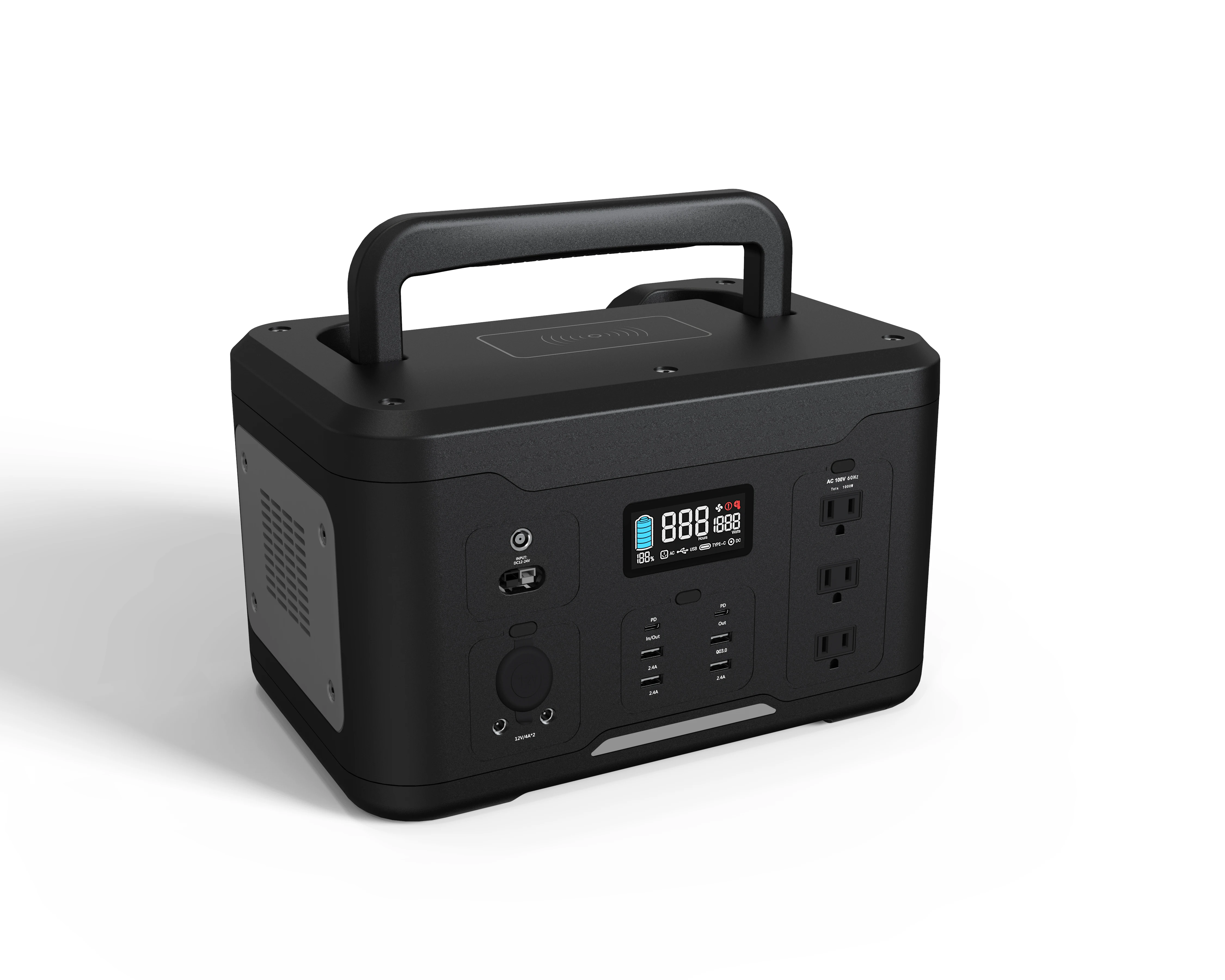RisunPower S1000 21.6V 54Ah 1166.4Wh 1000-2000W NCM Lithium Battery smart light Portable PowerStation Emergency Outdoor Power Su