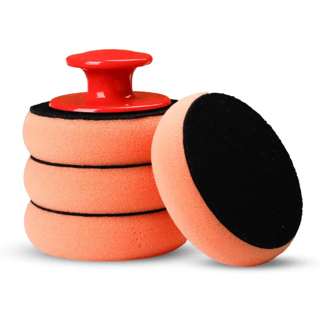 Car waxing sponge with handle is used for polishing and waxing car paint/car wax sponge