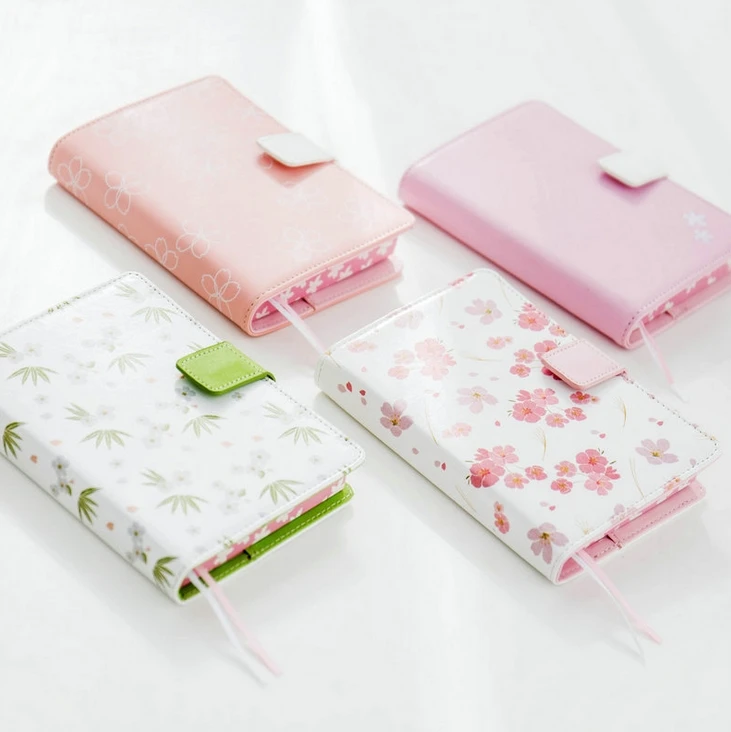 Sakura PU A5 Notebook Set Notepad Gift Box Diary Stationery Set