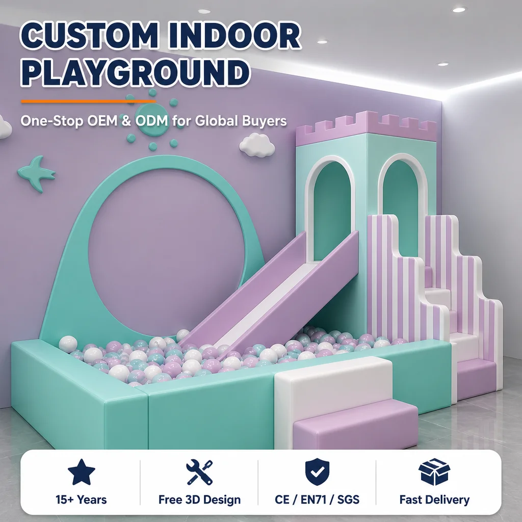 Customizable Indoor Soft Play Naughty Castle Kids Playground CE CPC Certified OEM Ball Pit Slide Climbing Frame Factory Direct