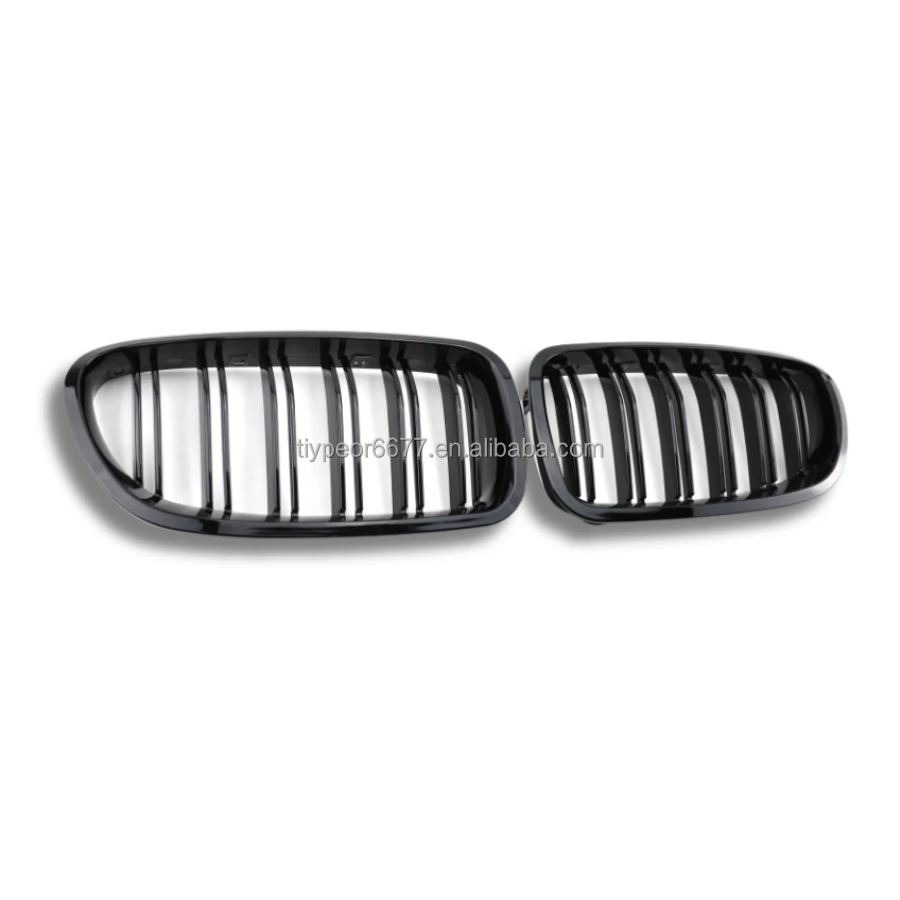 product tiypeor gloss black 2 lines front kidney grille for bmw 5series f10 2010   2016 528i 535i 550i m5 glossy black f30 double line-3