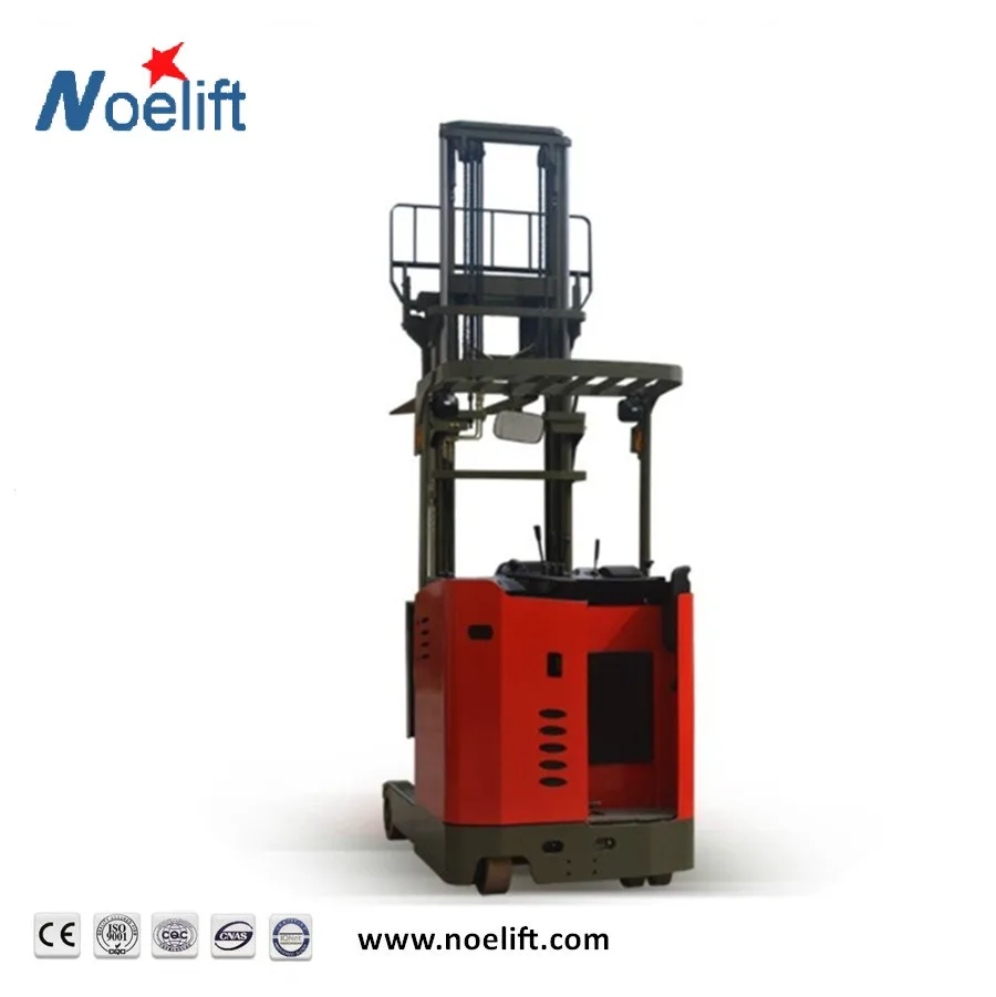Warehouse Use Factory Automated Hydraulic Stand up Electric Reach Forklift Truck