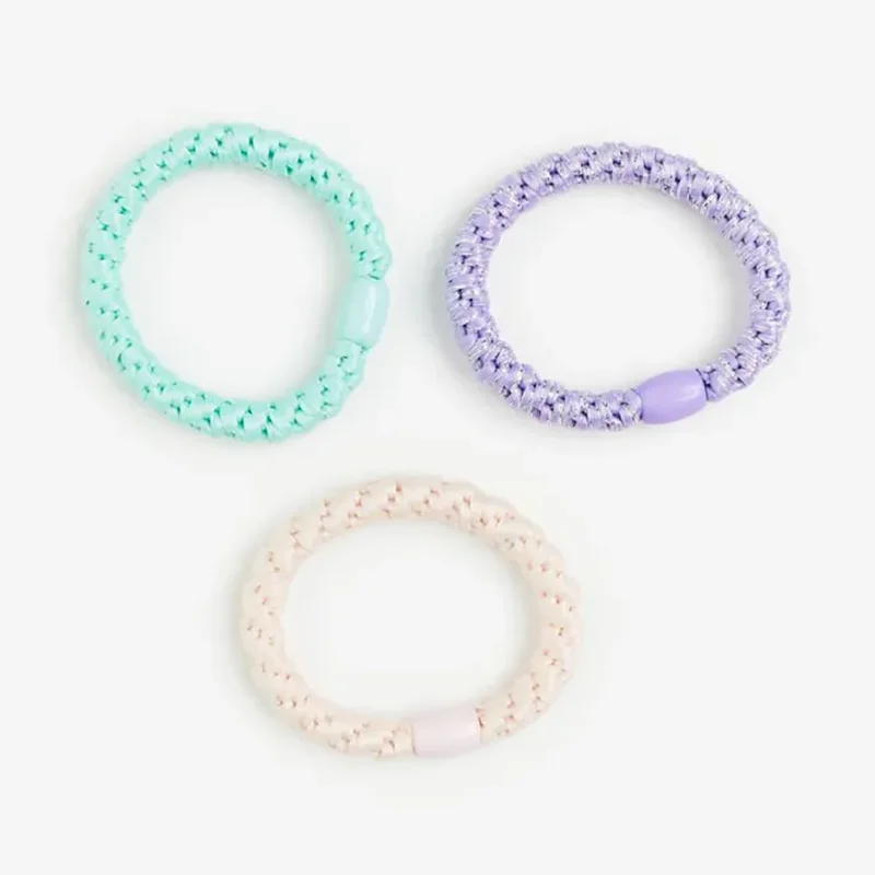 Mesh Widened Thickened Woven High Elastic Tie Colored Nylon Bands Hair Ties