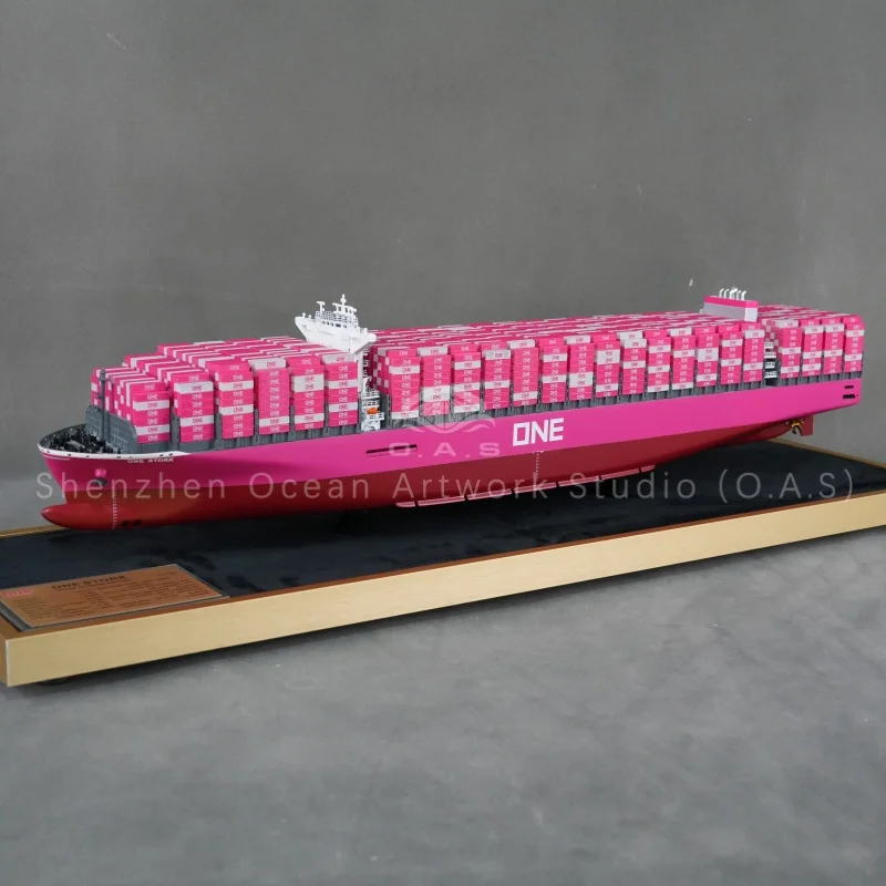 High-quality model boat and container carrier model, featuring KMTC-inspired designs and customized options for corporate gifts and promotional use. Our KMTC container ship models are crafted with precise scaling and realistic details, including authentic hull lines, container stacks, and logo printing, making them ideal for shipping companies, freight forwarders, and maritime enthusiasts. Whether you need a single custom piece or bulk orders for events, openings, or client appreciation, our models combine craftsmanship with durability. Perfect as office displays, exhibition pieces, or elegant gifts, these simulation models effectively enhance brand image and leave a lasting impression. Discover the art of maritime modeling with our premium KMTC and container carrier models.Amber@vesselmodel.com Tel: +86 18038048785