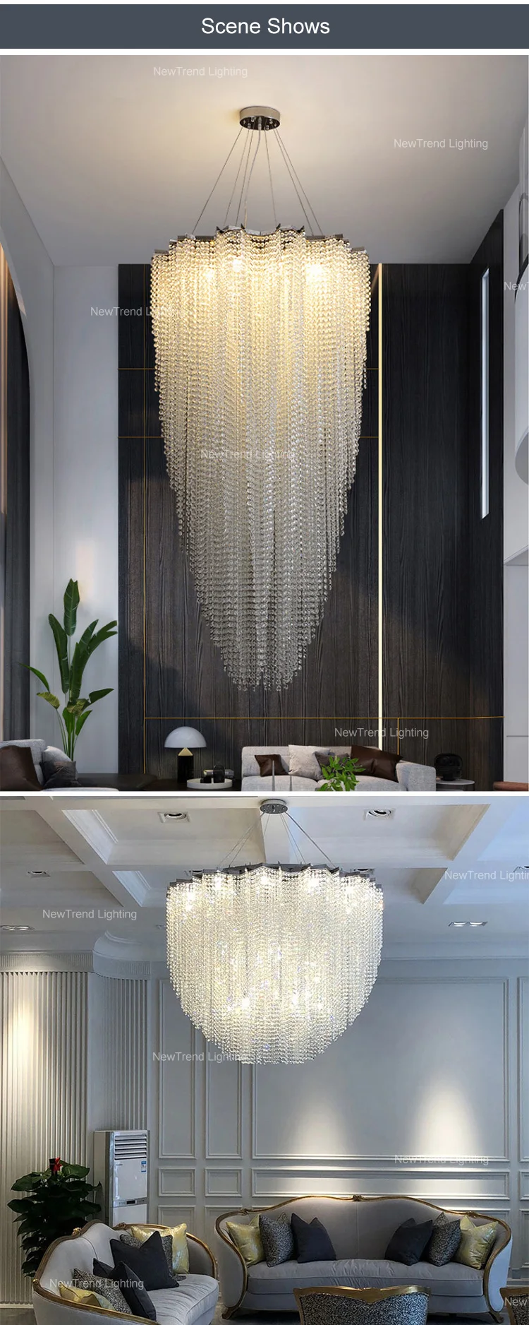 cpl 224 modern design hotel restaurant villa decorative light fixture custom large luxury crystal chandelier lamp-5