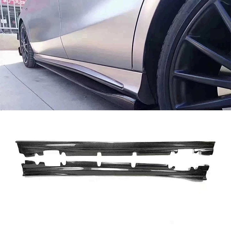 Carbon Fiber Side Step Skirt For Mercedes Benz W176 A45 Amg Acesorries