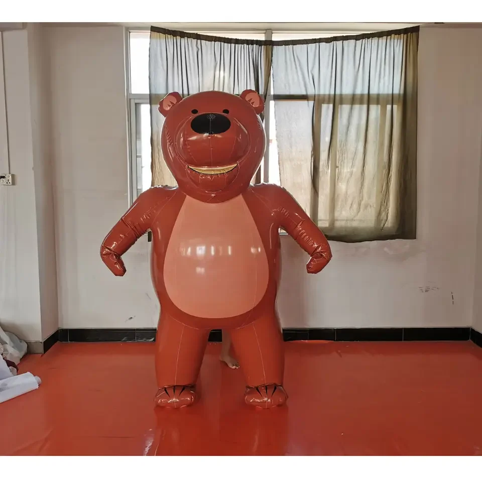 Customizable PVC Inflatable Brown Bear Suit Big Animal