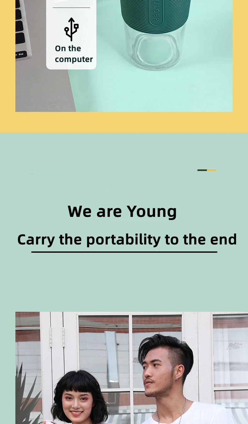 300ml Sixknife Electric Juicer Smoothie Blender Cup Mini Portable Usb