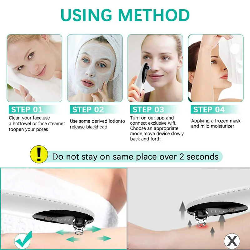 Visual Hd Pore Vacuum Wifi Visible Suction Blackhead Remover With ...