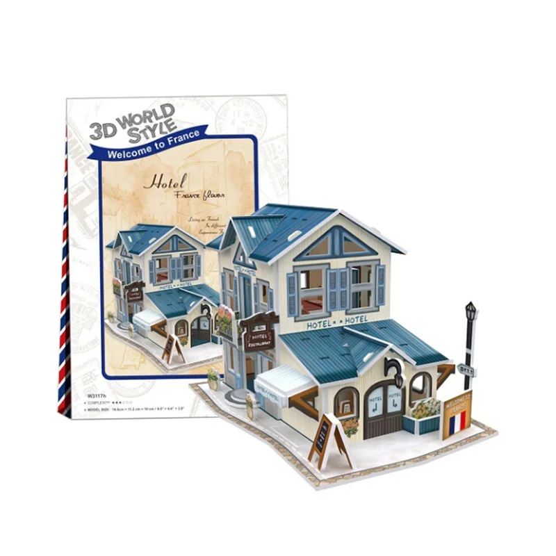 индивидуальный IQ образование для детей Diy игрушка строительный дом форма картонная головоломка 3D