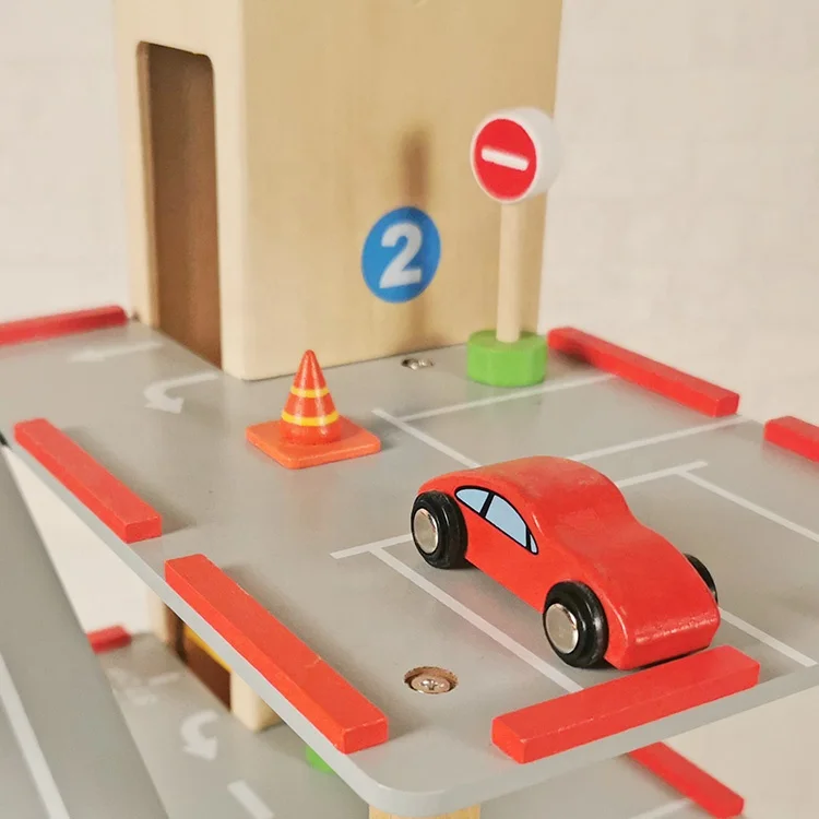 Простая и классическая детская деревянная игровая стоянка, игрушка для игры в дом и имитации рабочих сцен