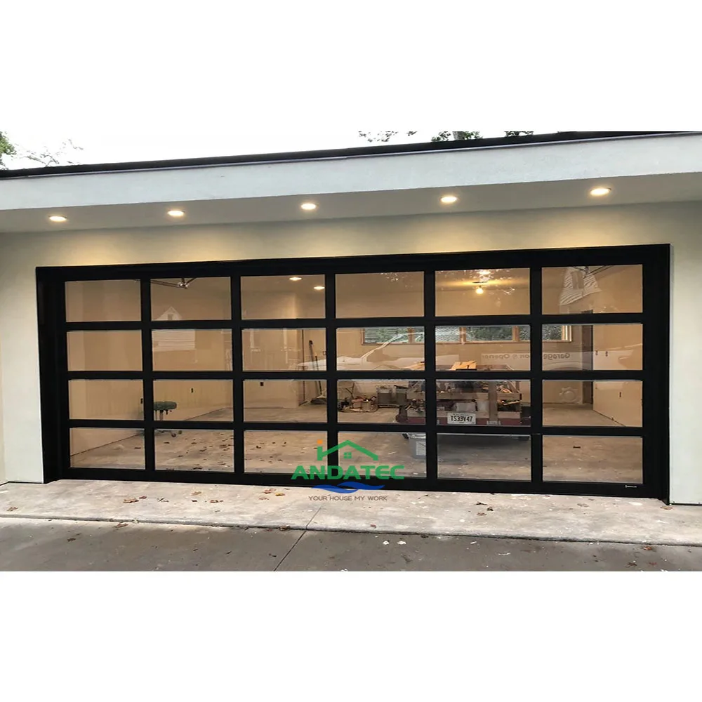 Hot Sale Modern Villa House Aluminum Garage Door Waterproof Glass