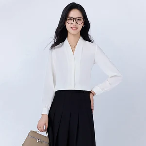 High Quality Women's Thin Shirt ODM Customized Elegant Top Office Button Fashion Versatile Classic Women's Shirt