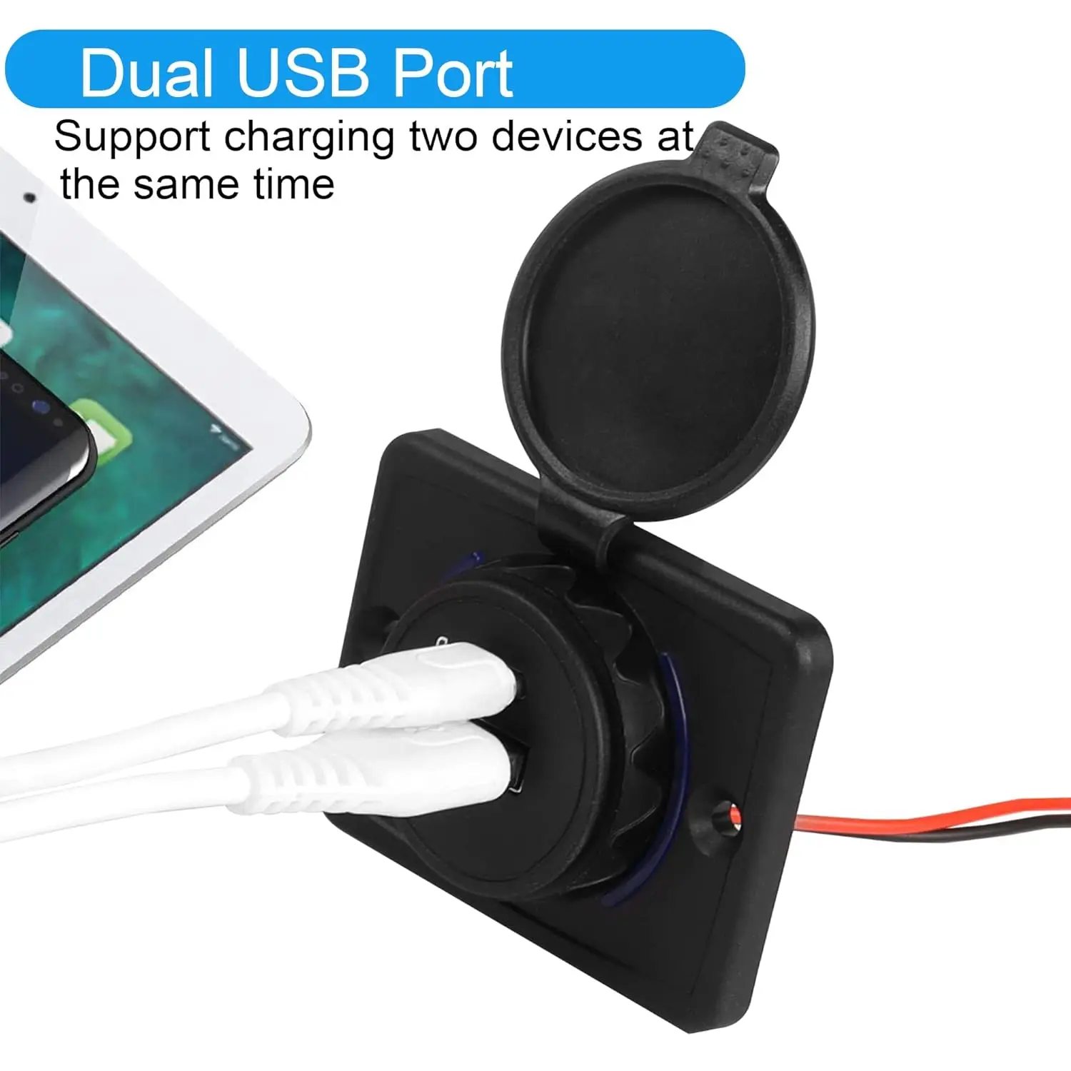 Rv Usb Outlet,12 Volt Usb Wall Outlet With 18w Pd Usbc And Quick