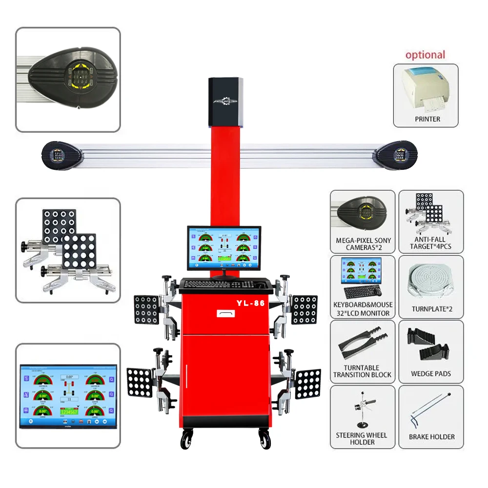 Jintuo 3d Wheel Alignment Machine Equipment Combo Car Alignment Machine 3d Balancing Machine Full Set