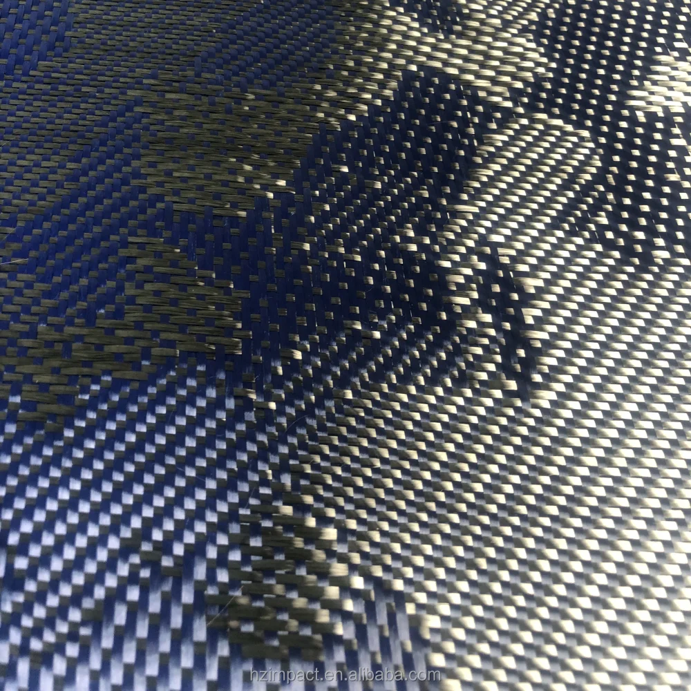 240gsm Blue Camouflage Jacquard Carbon Aramid Hybrid Fiber Fabric for Use Carbon Fiber Fabric with Camouflage Design