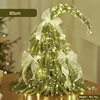 60cm tree with bow ties green