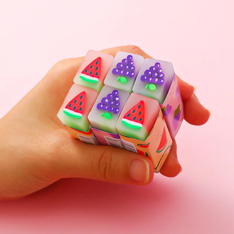 Cheap promotion school kids girls stationery exam pencil cute fruit erasers