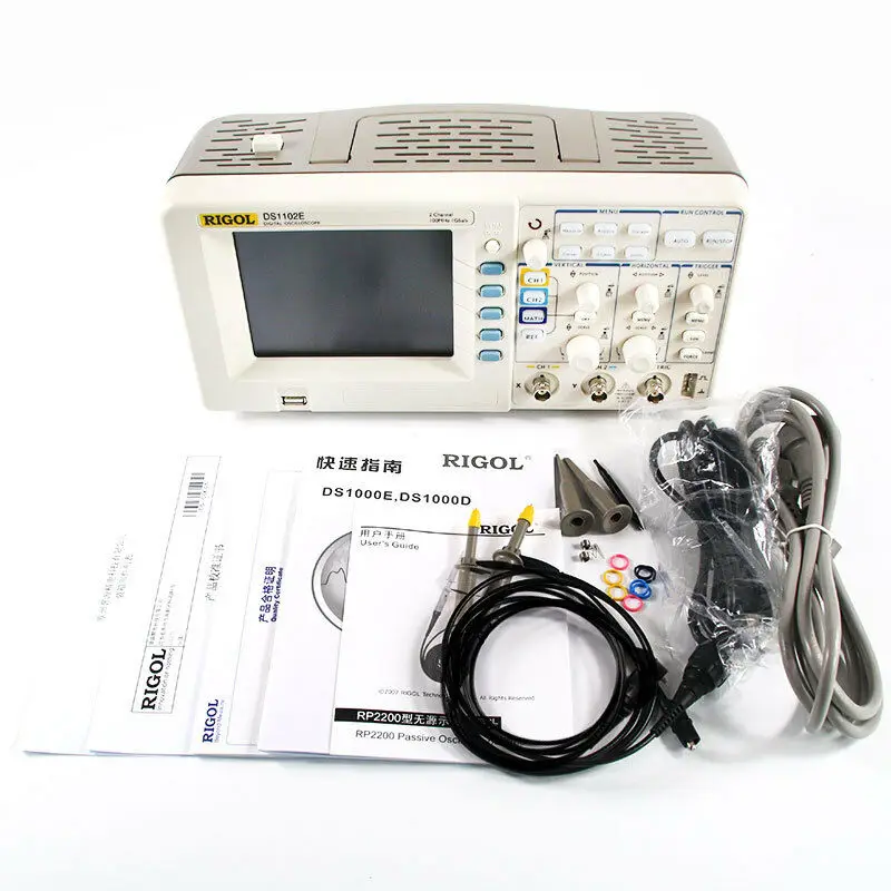 Rigol Ds1102e Digital Oscilloscope 2 Analog Channels 100mhz Bandwidth