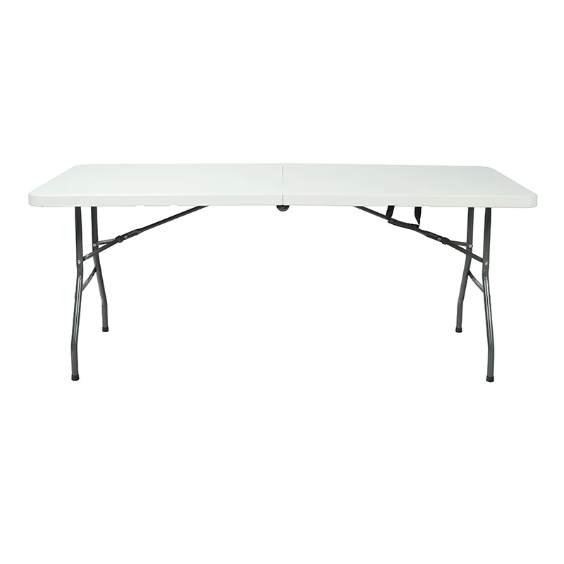 Portable Folding Table 6ft White Rectangular Plastic Outdoor Furniture Foldable Garden Catering Dining Camping Folding Tables