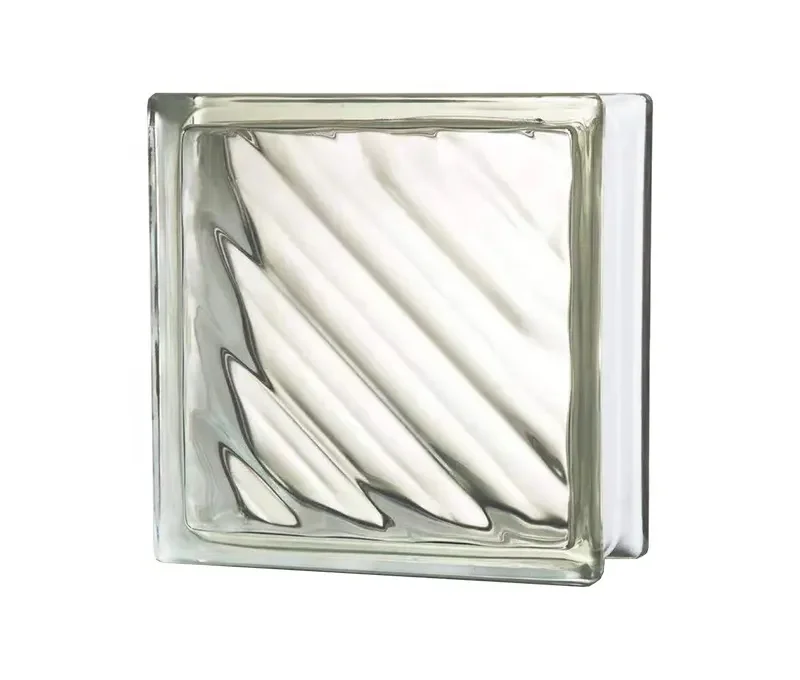 8"*8"*3" Cloudy/Parallel/Wave Pattern Decorative Building Craft Clear Transparent Crystal Hollow Glass Brick Block Wholesale