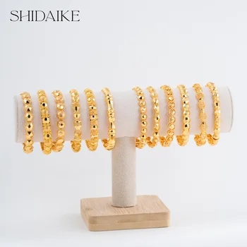 Elegant Open Design 18K Gold Plated Zircon Brass Fashion Charm Bracelet Custom Option Available for Ladies Wholesale