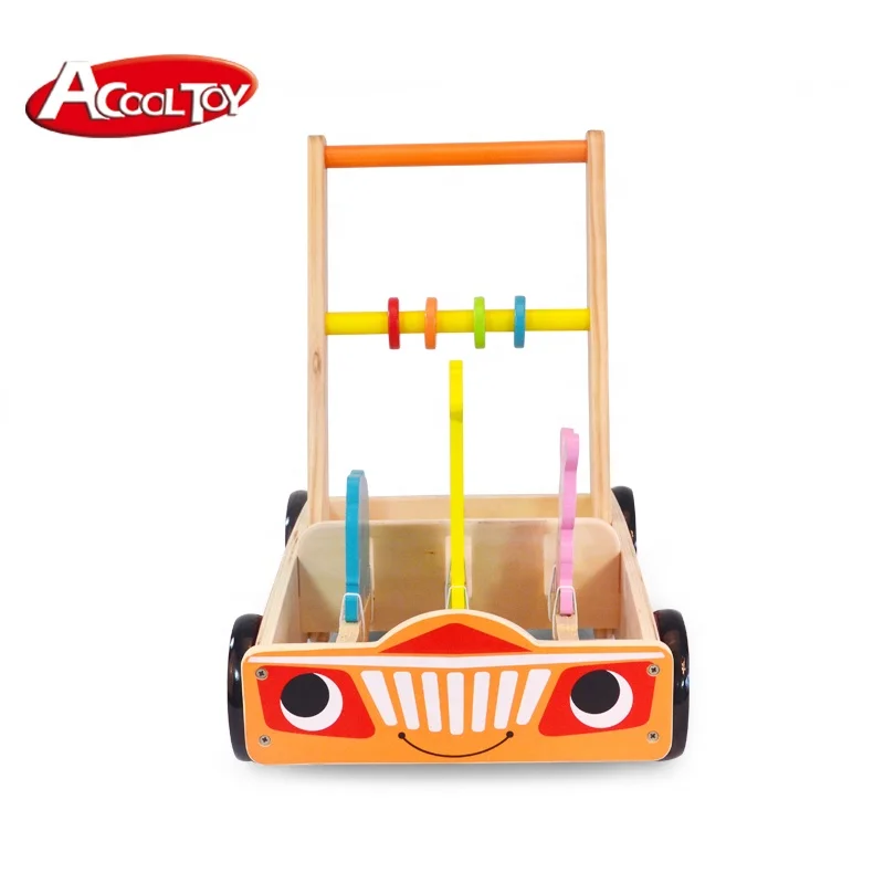 Costumeabel Wooden Wooden Baby Walker Toy Brown Activity Borangelker